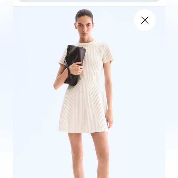 H&M Cream Knit Short Sleeve Dress - Picture 5 of 5